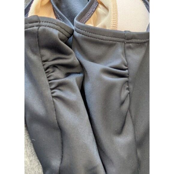 L.L. Bean Black Beansport Tanksuit One Piece Swimsuit Lined UPF 50+ Size 14 Reg - Picture 6 of 11